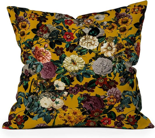 Society6 Exotic Garden V Throw Pillow Insert-Home Decor by Burcu Korkmazyurek, 20" x 20"