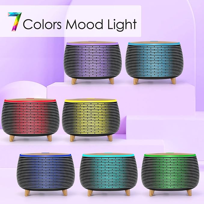 Diffuserlove Diffuser Essential Oil Diffusers 400ML Aromatherapy Air Diffuser for Home Bedroom Office Room Aroma Diffuser with 7 Color Lights Intermittent Mist Mode