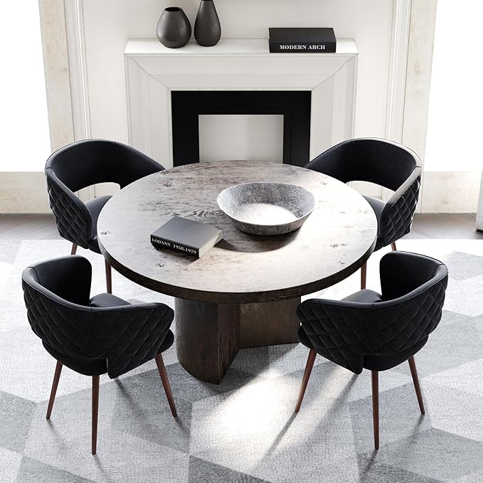 Ottomanson Dining Chair, Set of 2, Palermos Black