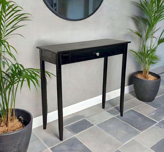 Solid Acacia Console Table w/Drawer