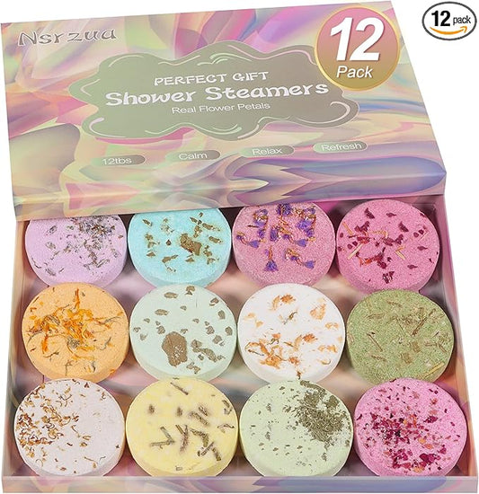 Shower Steamers Aromatherapy Birthday Gifts for Women-12 Pack Mothers Day Gifts,Gifts for Grandma,Wife,Mothers,Stress Relief and Relaxation Gifts for Women and Men,Created Your Own Home SPA