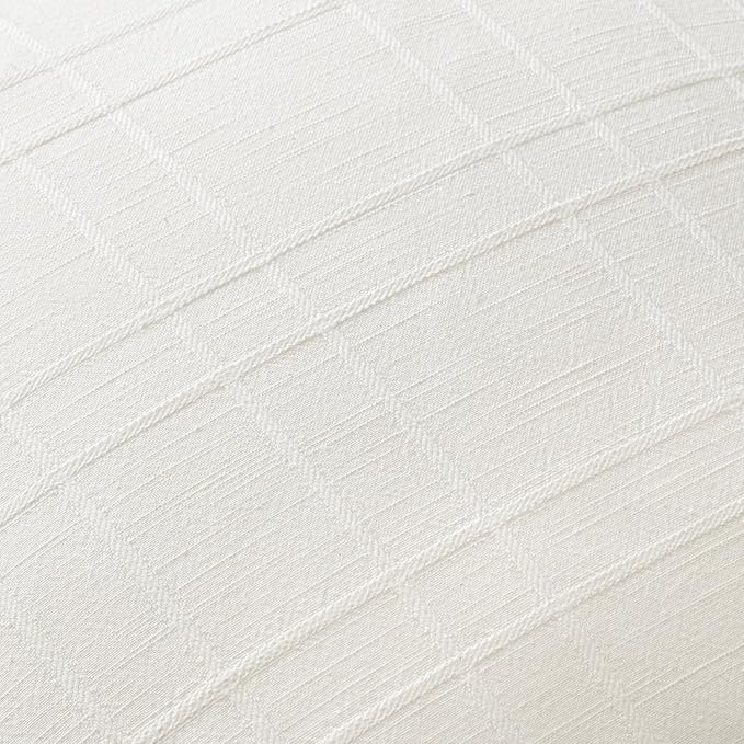 MIULEE Decorative Linen Check Throw Pillow Covers Neutral Farmhouse Vintage Christmas Pillow Covers 20x20 Set of 2 Boho Modern Home Decor for Sofa Couch Bedroom Cushion Cream White