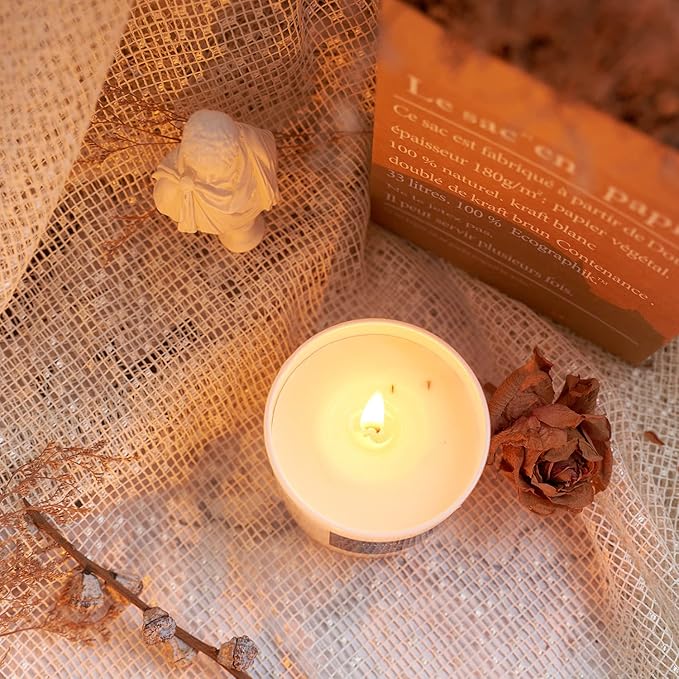 Chloefu LAN Premium Jasmine Scented Candle Gifts for Women, Highly Scented, 7.1oz|45 Hour Long Lasting,All Natural Soy Candles for Home, Small Candle Jar with Gift Box