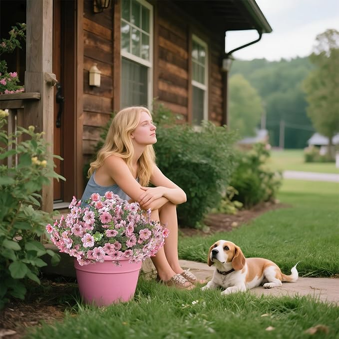 Artificial Mums for Outdoors Garden Home Fall Decor uv Resistant Outdoor Faux Plants Indoor Plastic Fake Plants Greenery Boxwood Porch Patio Fake Mums Flowers 12 Bundles Yard Decorations