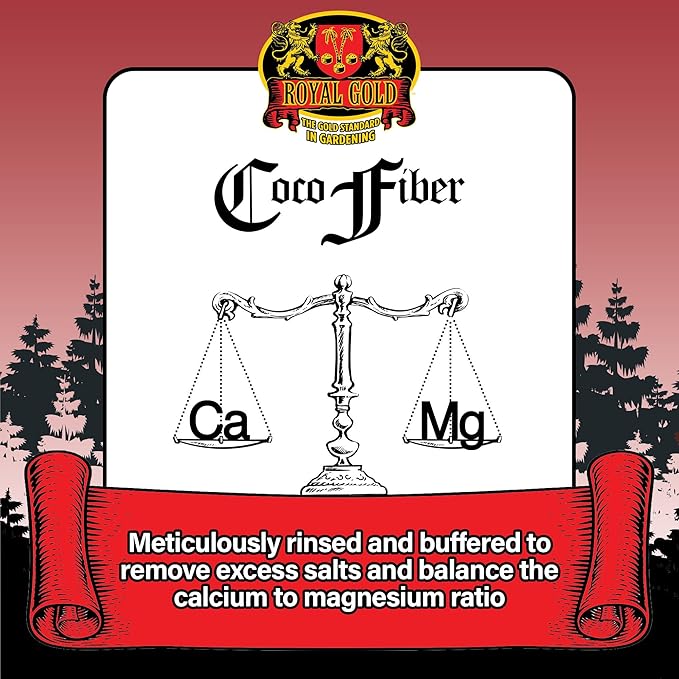 Royal Gold Coco Fiber Soilless Garden Growing Medium, 1.76 Cubic Foot - for Promoting Healthy Plant Growth, Excellent as a Soil Conditioner, Standalone, or Blend Base