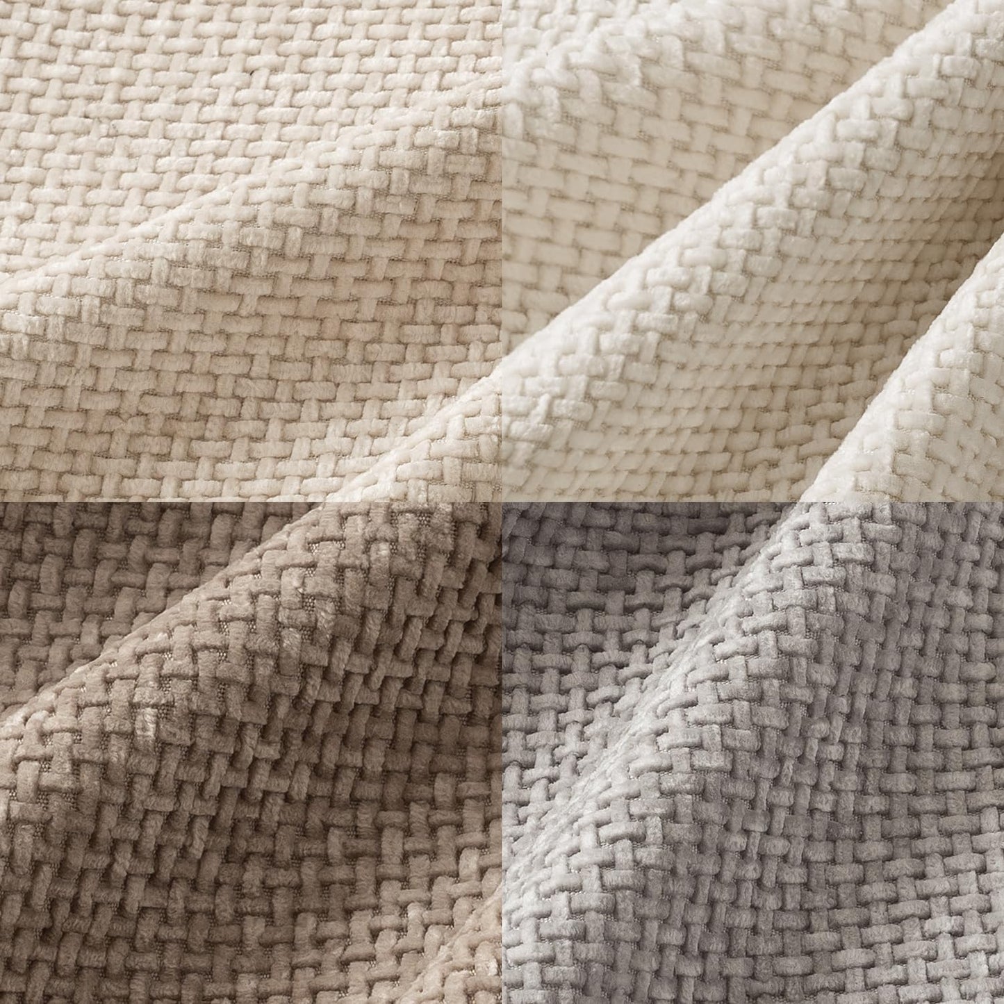 MIULEE Pack of 4 Christmas Couch Throw Pillow Covers 20x20 Inch Neutral Beige/Brown Soft Decorative Chenille Pillow Covers Farmhouse Accent Cushion Covers for Boho Home Decor Sofa Bedroom Living Room