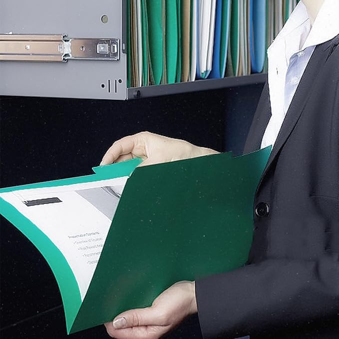 File Folder, RAZCC 100 Pack 1/3 Cut Tab File Folders Letter Size, Creen, Colored Folders with Tab Great for Organizing and Easy File Storage