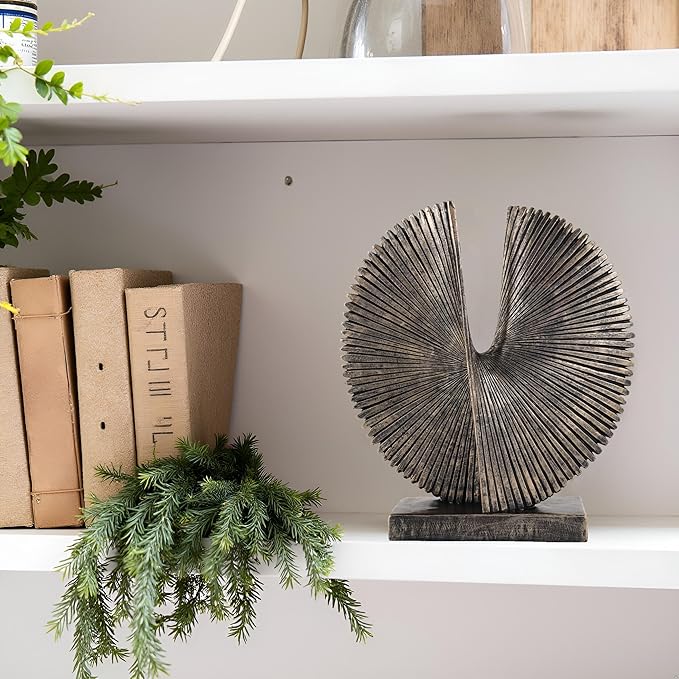 Modern Abstract Round Decorative Sculpture , Dining Living Room Desk Decor,Geometric Home Decor Statues,Shelf Top Decor Aesthetics,making it perfect for placing coffee tables or office shelves