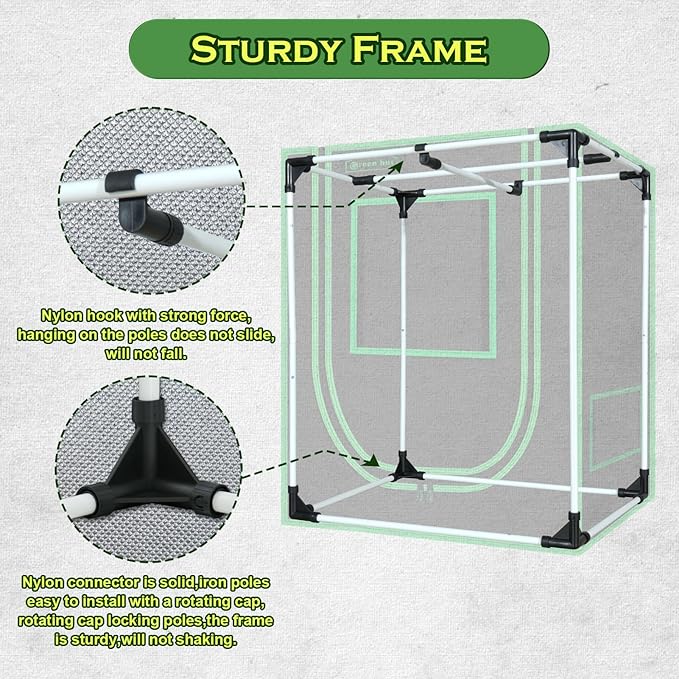 Small Grow Tent for Plants Indoor 18"x30"x36" Mylar Hydroponic Grow Tents Indoor Grow Room for Plant Fruit Flower Veg with Removable Waterproof Floor Tray