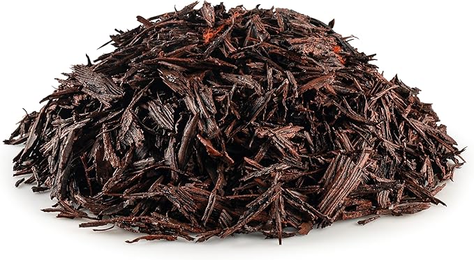 Rubberific Premium Shredded Rubber Mulch for Gardens, Lawns, and Landscaping | Long Lasting Color | Looks Like Natural Wood Mulch (75 CU. FT. - 1,350 LBS, Red)