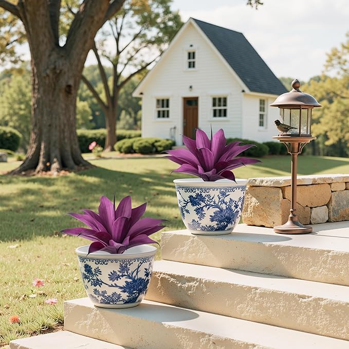 Artificial Agave 15In Faux Agave Fake Greenery Outdoor Artificial Plant Fake Plant for Indoor Home Decoration Plastic Plant Outdoor Decoration Front Porch Decor Simulation Plants 2Pack,Purple