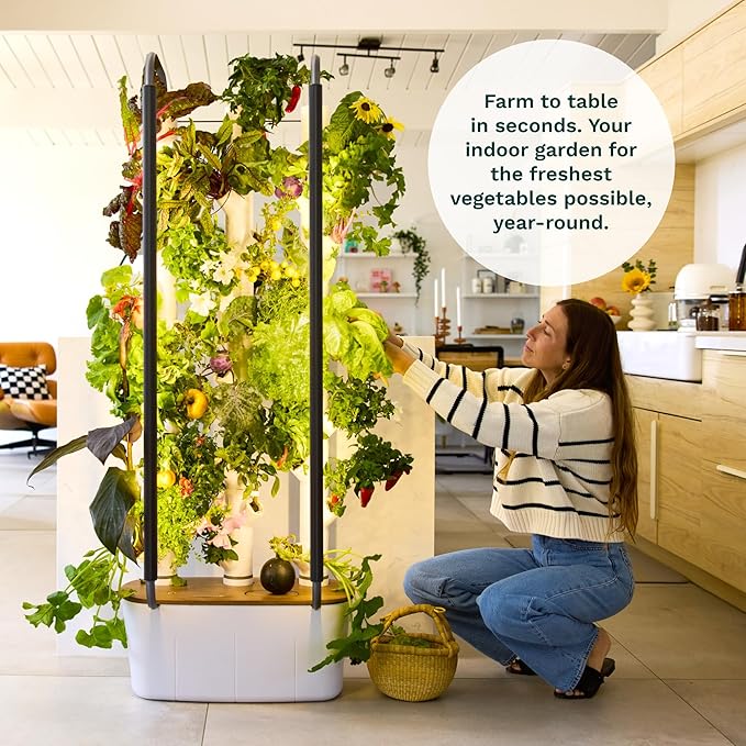 Gardyn 4.0 Hydroponics Growing System Kit & Vertical Garden Planter, 30 Non-GMO Indoor Plants Smart Garden, Herbs, Vegetables & LED Grow Lights for Indoor Gardening System
