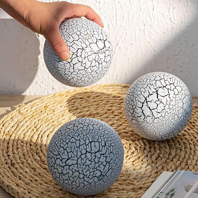Decorative Orbs for Bowls and Vases, Set of 3, 4 inches, Coffee Table Decor Balls, Table Centerpiece Decorations