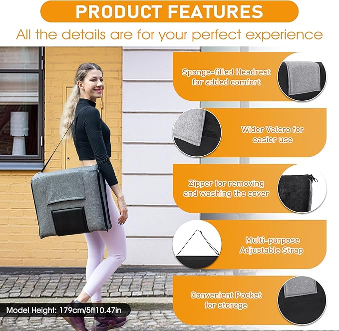 Floor Chair with Back Support 14-Position Adjustable Floor Chair Portable Ground Seating for Adults & Kids Foldable Meditation Seat with Japanese KOYO Bearings & Washable Linen Cover (Black)