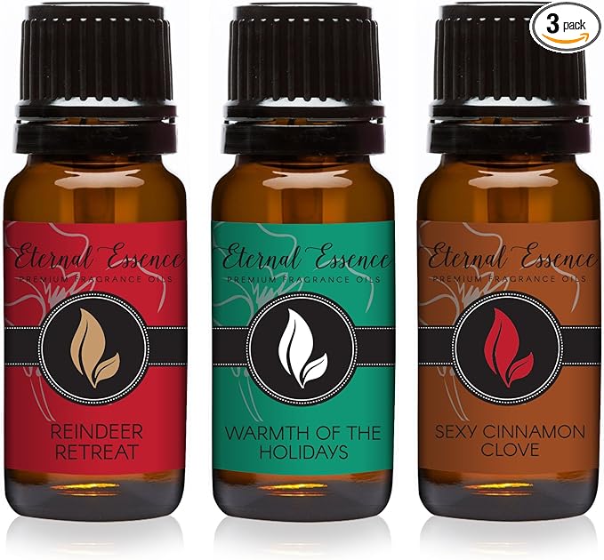 Trio (3) - Reindeer Retreat, Warmth of The Holidays & Sexy Cinnamon Clove - Premium Fragrance Oil Trio - 10ml