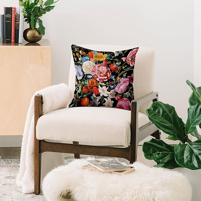 Society6 Night Garden XXXVI Throw Pillow Insert-Home Decor by Burcu Korkmazyurek, 20" x 20"