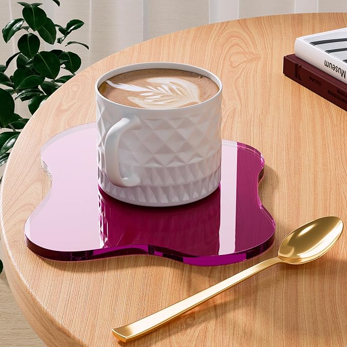 Acrylic Coaster for Desk, Clear Bar Drink Coaster, Clear Cloud Shape Coffee Cup Coaster, Perfect for Tabletop Protection and Accessories Display.