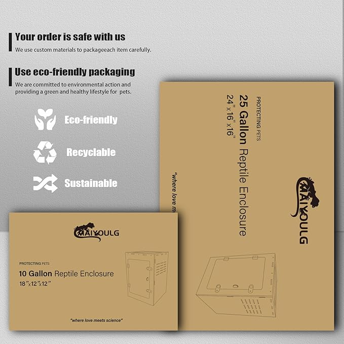 Reptile Tank 16x16x24 – Tall Reptile Enclosure for Crested Gecko, Chameleon, Snake Habitat | Tree-Dwelling Cage & Snake Enclosure