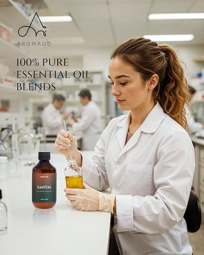 Hotel Scents Diffuser Oil Santal, Luxury Essential Oils for Waterless Diffuser, Aromatherapy Hotel Diffuser Oil for Home & Office, Long-Lasting - 6.76 fl oz (200 mL)