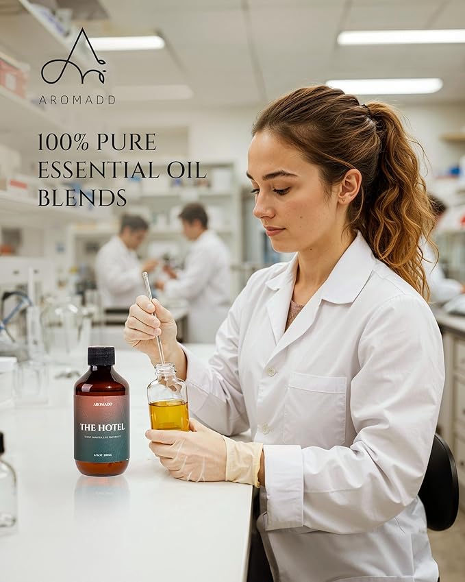 Aromadd Hotel Scents Diffuser Oil The Hotel, Luxury Essential Oils for Waterless Diffuser, Aromatherapy Hotel Diffuser Oil for Home & Office, Long-Lasting Air Freshener - 6.76 fl oz (200 mL)
