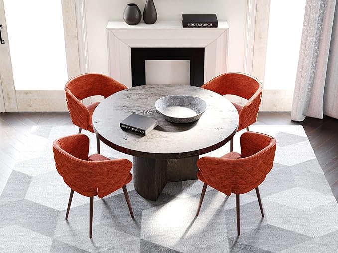 Ottomanson Dining Chair, Set of 2, Palermos Orange