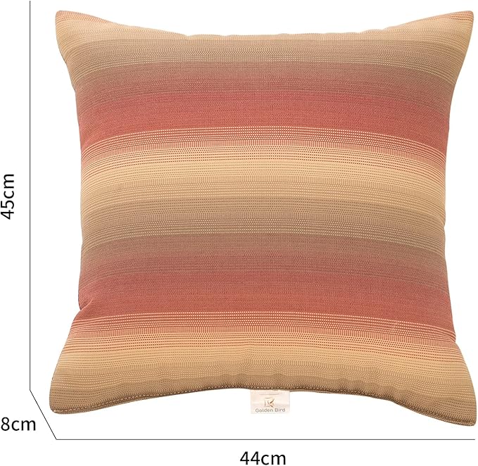 JMGBird 18''x18'' Patio Pillows Waterproof Set of 2, Outdoor Throw Pillow with Inserts, Outdoor Pillows for Patio Furniture