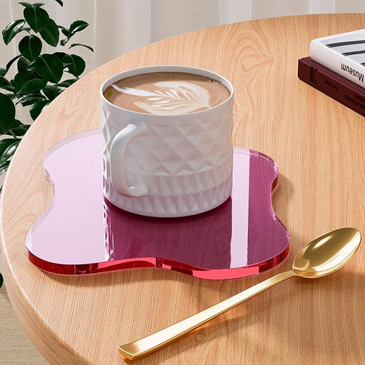 Acrylic Coaster Decorative Plates, Irregular Bar Drink Coaster,Perfect for Tabletop Protection and Accessories Display.