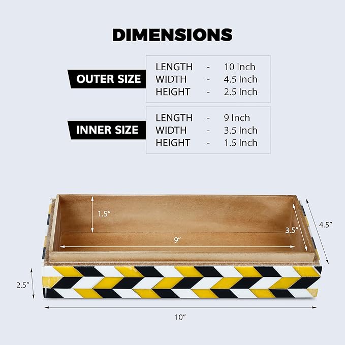 Handicrafts Home Handmade Marquet Artemis Decorative Jewelry Box Organizer – Keepsakes, Trinkets, and Home Decor – Antique Coffee Table Storage, Memory Box, Farmhouse Style Decor, 10x4.5x2.5