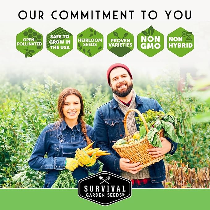 Homesteader Seed Vault - 50 Packs of Non-GMO Heirloom Vegetable, Fruit, Herb Seeds for Planting a Victory Garden - Grow Survival Food for Storage, Emergency Preparedness - Survival Garden Seeds