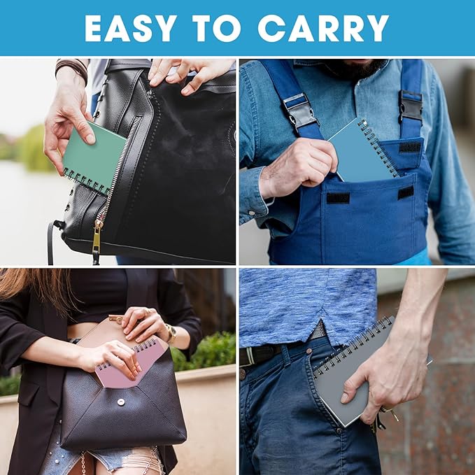 Jutom 5 Pcs Small Spiral Notebooks Memo Pads 3x5 Bulk Small Pocket Notebooks Mini Notepads with Lined Pages Small Journals for Office School Work Writing Supplies,120 Pages (Morandi Color)