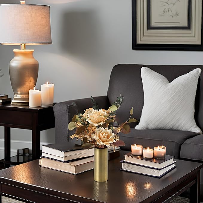 Timeless Luxe Bloom - Premium Artificial Fake Flower for Outdoor, Indoor, Garden, Home, Office, Bouquet Centerpiece Wedding, Event, Party Decoration (Eternal Charm Floral)