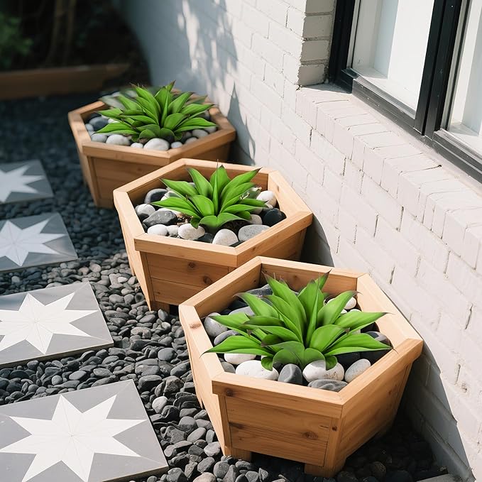 Artificial Agave Faux Agave Fake Greenery Outdoor Artificial Plant Fake Plant for Indoor Home Decoration Plastic Plant Outdoor Decoration Front Porch Decor Simulation Plants 2Pack(12In，Green)