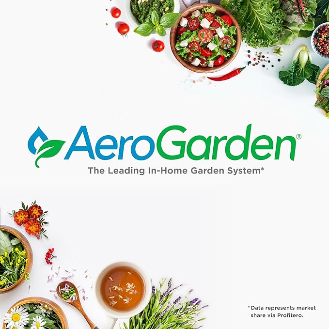 AeroGarden Harvest Lite, Indoor Garden Hydroponic System with LED Grow Light, Holds up to 6 AeroGarden Pods, Black