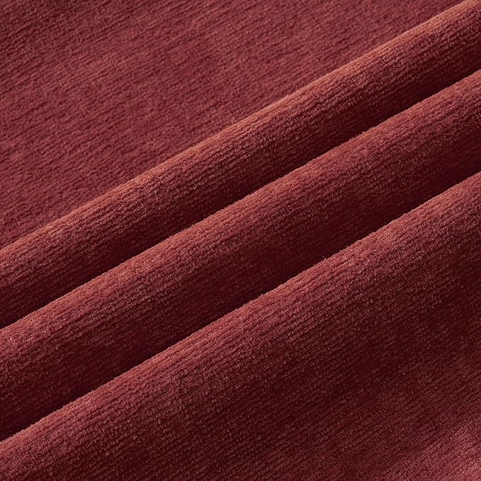 MIULEE Wine Red Couch Pillow Covers 18x18 Inch, Set of 2 Soft Chenille Decorative Square Throw Pillow Covers Christmas Farmhouse for Sofa Living Room Bed