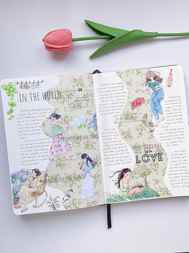 WT Pre-Cut Leisurely Days Washi Tape Roll, Original Designs, Decorative for Bible Journaling, Bullet Journals, Scrapbooks, Planners & DIY Craft Supplies