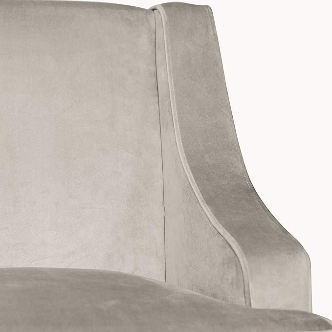 HomePop Swoop Arm Accent Chair, Velvet Grey