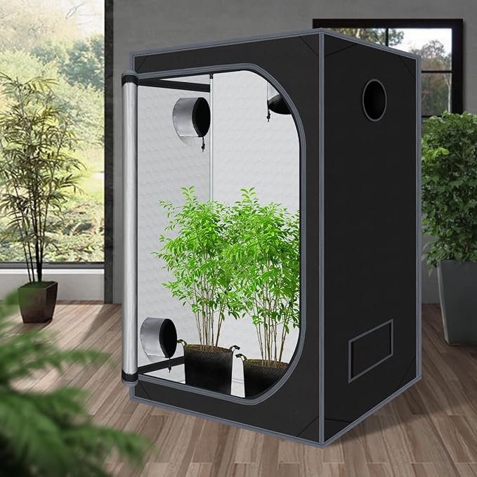 32"x32"x63" Grow Tent for Indoor Plants 600D Mylar Hydroponic High Reflective GrowTents for Plant Fruit Flower Veg Growing