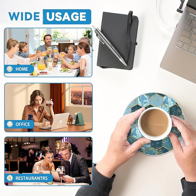 Drinks Coasters Set of 4, Marble Pattern Round 4" Cup Coasters, Absorbent Ceramic Stone Coasters with Cork Base, Cute Coasters for Table Home Décor, Ideal Gifts for Women Men