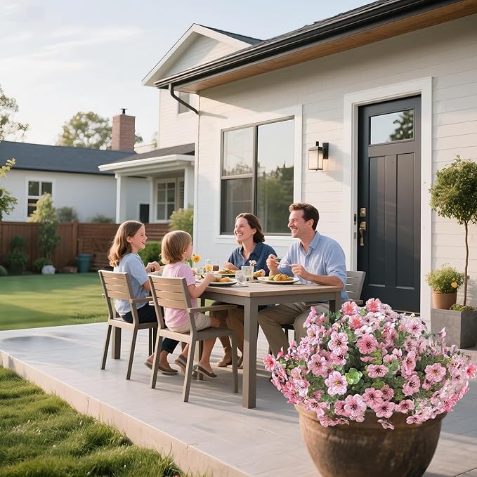 Artificial Mums for Outdoors Garden Home Fall Decor uv Resistant Outdoor Faux Plants Indoor Plastic Fake Plants Greenery Boxwood Porch Patio Fake Mums Flowers 12 Bundles Yard Decorations