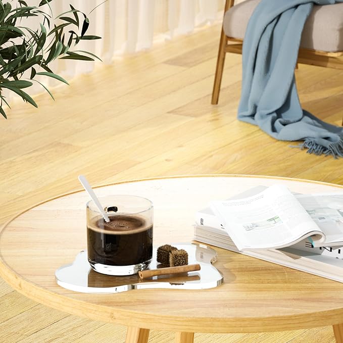 Acrylic 2Pcs/Set Coaster for Desk, Bar Drink Coaster, Cloud Shape Coffee Cup Coaster, Perfect for Tabletop Protection and Accessories Display