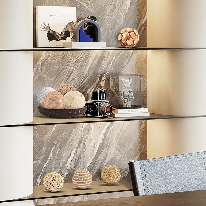 Set of 8 Decorative Balls for Bowls，2.36 inch Wicker Rattan Balls Decorative Orbs，vase fillers for centerpieces，Bowl fillers for Home Decor (8)