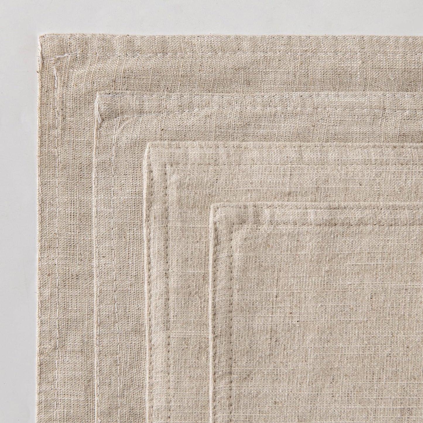 MIULEE Beige Linen Pillow Covers Pack of 4 Decorative Natural Solid Throw Pillow Covers Soft Accent Boho Farmhouse Couch Pillowcases Modern Home Decors for Living Room Bed Sofa 24x24 Inch