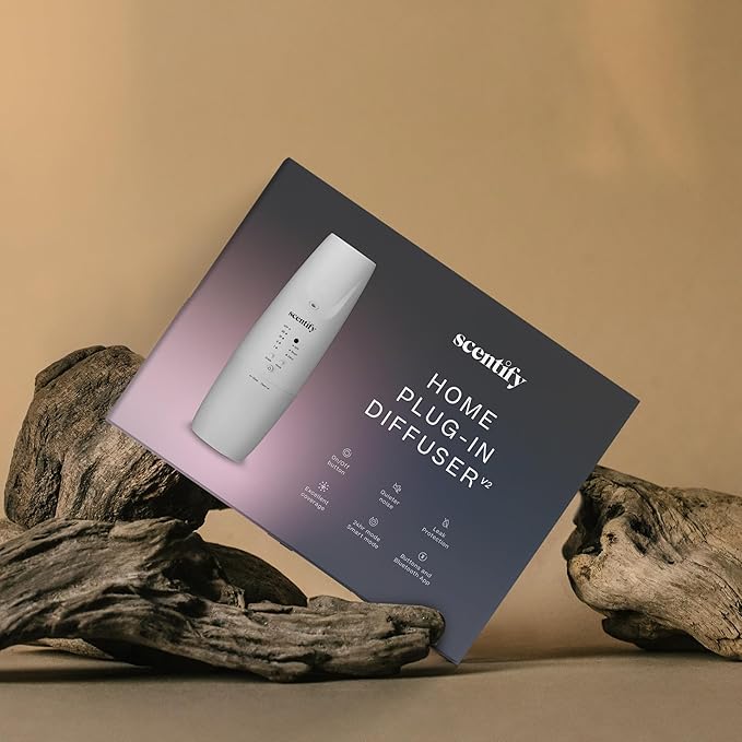Scentify Plug-in Diffuser V2 - for Home, Office, Spa - Aromatherapy Bluetooth App Control - Waterless Quiet Aroma Essential Oil - 800 sq. ft - 100ml Bottle