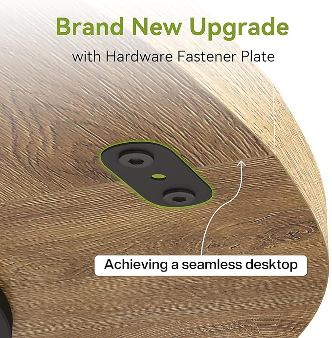 LITTLE TREE Round Dining Table for 4-6 People, 47 Inches Dining Room Table with Wooden Pedestal Base, Circle Kitchen Tables for Dining Room, Kitchen, Living Room, Oak