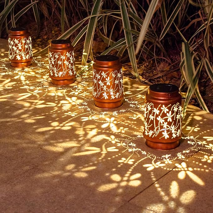 Christmas Gifts for Women, 2 Pack Dragonfly Birthday Gifts for Women Mom Grandma Solar Lanterns Outdoor Waterproof Garden Decor Hanging LED Decorative Light for Patio Yard Lawn Gardening Gifts