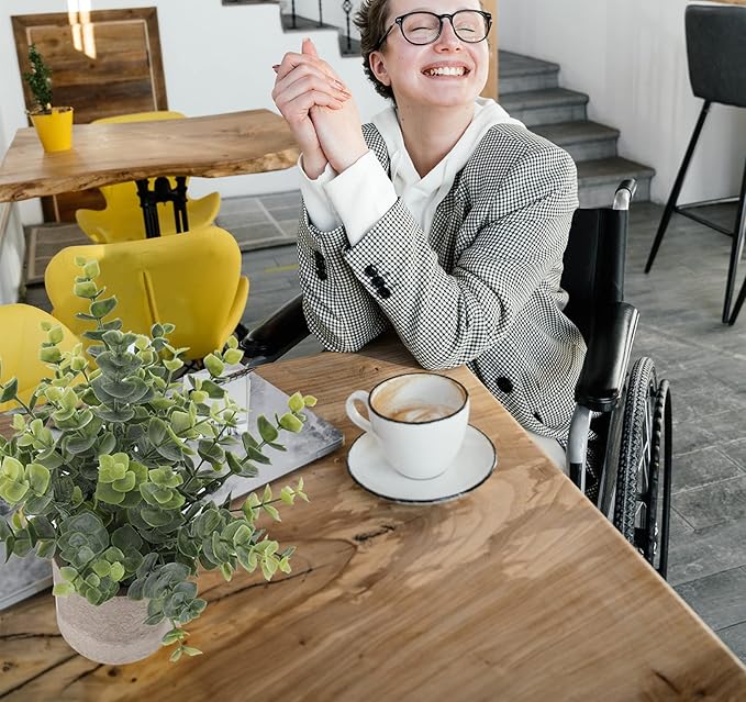 Fake Plants,5 Pack Small Fake Plants Mini Potted Artificial Eucalyptus Greenery Plastic Green Grass Plants for Indoor Outdoor,Mini Faux Plant for Shelve Desk Table Farmhouse Bathroom Shelf Decor