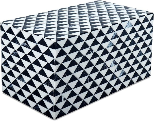 Handicrafts Home Handmade Marquet Prism Collection Decorative Jewelry Box Organizer – Keepsakes, Trinkets, and Home Decor – Antique Coffee Table Storage, Memory Box, Farmhouse Style Decor, 10x5x5