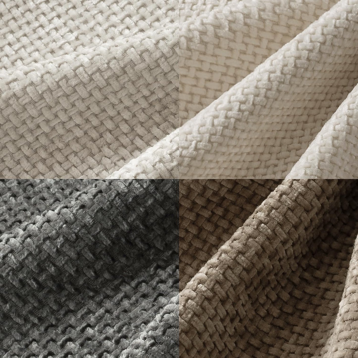 MIULEE Pack of 4 Couch Throw Pillow Covers 12x20 Inch Neutral Soft Decorative Chenille Pillow Covers Farmhouse Boho Accent Cushion Covers for Mid Century Modern Home Decor Sofa Bedroom Living Room