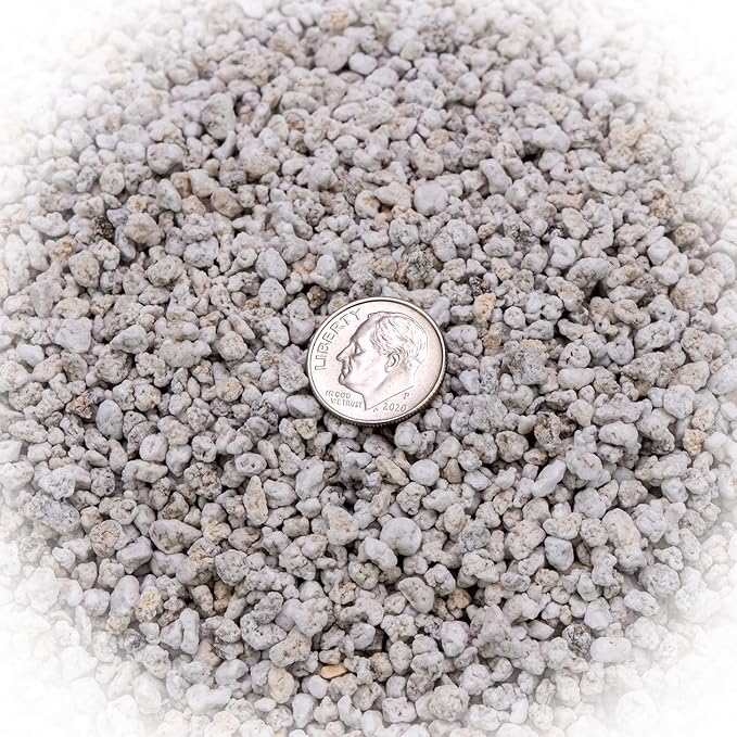 Organic Perlite — Medium/Fine Grade Horticultural Soil Amendment for Indoor & Outdoor Container Plants for Drainage Management and Enhanced Growth (3 Quart)