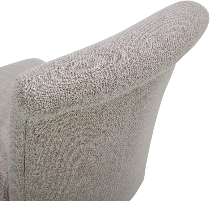 CHITA 26 Inch Counter Height Swivel Bar Stools Set of 2, FSC Certified Modern Fabric Swivel Barstool Chair with Back, Flax Beige